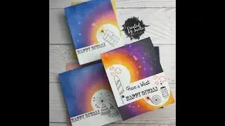 Day 5 of Diwali card Series ~ One layer ink blended super simple card; no coloring + bonus!
