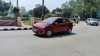 Ford Aspire Road Presence Status Ruby Red Colour Car Looks in Slow Motion