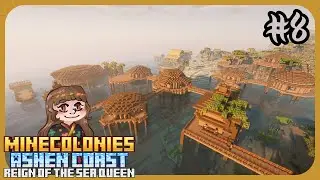 Minecolonies: Ashen Coast 8 - Building the Hospital and upgrading the builders