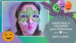Deslumbra en 🎃​ HALLOWEEN con esta máscara de CROCHET🎃​🧶​  única y aterradora (ZURDO)