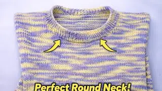 स्वेटर का गोल गला कैसे बनाएं | Gol Gala Bunai Hindi | Round Neck Knitting in Sweater  for Beginners
