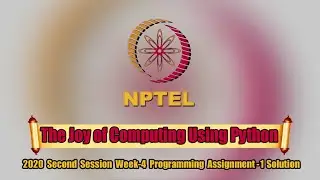 NPTEL The Joy of Computing Using Python Week-4 Programming Assignment-1 Solution | Swayam