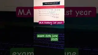 M.A history 1st year exam date IGNOU june 2025