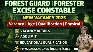 OSSSC Forest Guard,Forester,Excise Constable Recruitment 2025/Age/Qualification/Physical/Vacancy