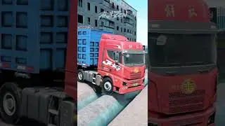 Truck suspension test on dangerous speed bumps #arulzen #snowrunner