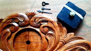 |Clock made by wood and carving|UP wood art|carving wood clock|