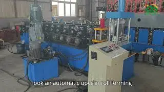 Automatic U purlin roll forming machine.