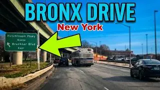 4K BRUCKNER BOULEVARD TO E-TREMONT AVENUE#travel#usa#citydrive#newyork#tour 