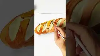 A Loaf Of Bread | Watercolor painting for beginners step by step | Paint9 Art