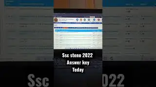 Ssc steno 2022 answer key | let's check
