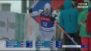 24 января Биатлон Кубок Содружества  4 й этап Раубичи Гонка преследования мужчины 3 часть