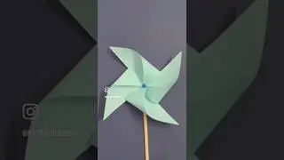 Molino de Viento Para Ni&ntilde;os de Papel #easycraft #paper #crafts #kidsfun #juegoencasa #juegoenfamilia