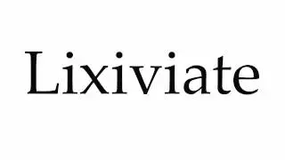 How to Pronounce Lixiviate