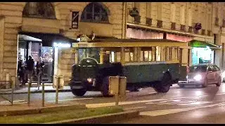 Renault TN6 autobus de 1932 &agrave; plate-forme de Paris en pleine rue - RATP ex-STRCP