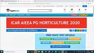 ICAR PG Horticulture 2020, Free Online Mock Test | Online Test Series |  Important  Questions