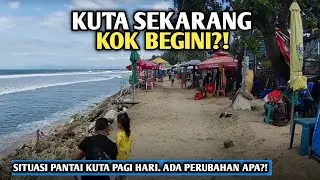 Begini kondisi pantai Kuta sekarang.  Pagi di kuta Bali. 