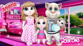 My Talking Angela'm 2 😻  Angela Barbie and Tom Ken With His Doughters | New Update  Cosplay