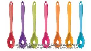 Review KitchenCraft Colourworks Silicone Pasta Server, 27.5 cm - Orange [2019]