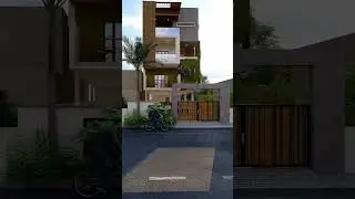 G+3 floors ,  Apartment cum Duplex building in chennai. Modern Elevation design #architecture #3d