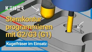 Sternkontur mit G2/G3 programmieren + Kugelfräser | Instant CNC