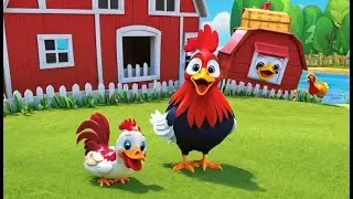 🐓 Rooster Wakes the Farm | Fun Kids Nursery Rhyme & Baby Song