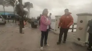 Hurricane Nicole approaches Ocean Grill Vero Beach, FL!  Huge waves & it hasn't even started... 4K