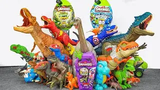 Jurassic World Unboxing Review | Trex Indoraptor Big Smasher Dino Indominus Rex Allosaurus | ASMR