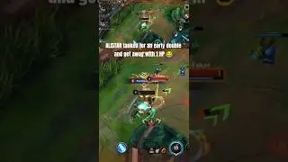 Alistar tanked for an early double and get away with 1 HP 😂 #alistar #support #tank #cc #wildrift