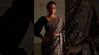Aghaaz - Black and Gold Pita Tilla Saree