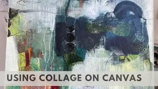 Using collage on canvas: My winter moors series
