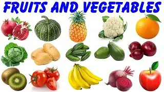Fruits and Vegetables Name for Kids | Learn Fruits and Vegetables Name in Hindi and English |