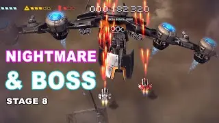 Sky Force Reloaded Nightmare & Boss Stage 8 Gameplay