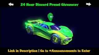 24 Hour Discord Green Preset Giveaway | PS4 | Rocket League