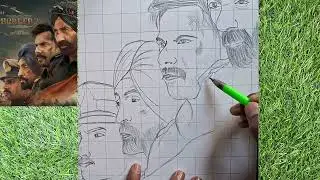 Border 2 movie drawing Sunny Deol, Step by step,  Outline drawing 🔥 