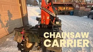 Установка крепления для бензопилы на квадроцикл