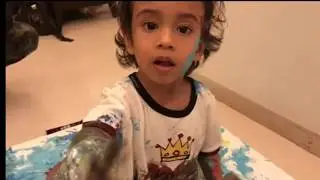 Salman Khan video with his nephew Ahil Sharma at home
