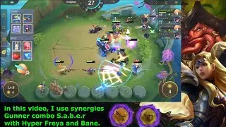 MAGIC CHESS ANGELA 1 COMBO GUNNER AND S.A.B.E.R ( BANE FREYA ) STRONGEST HYPER NOW !!
