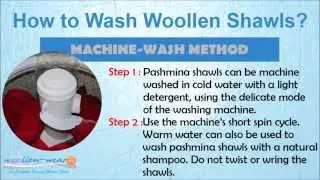 Pashmina Wool Shawls - Hand & Machine Wash Method - How to Wash