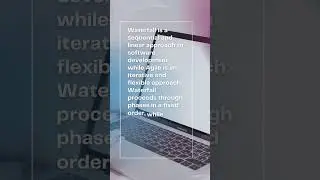 What is the difference between waterfall and agile software development methodologies?#youtubeshort