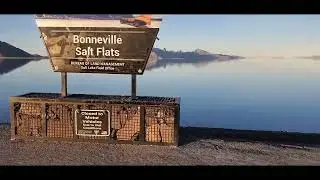 Sunset on the flooded Salt Flats
