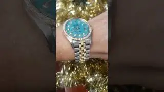 36mm Pre-owned Rolex Datejust with Custom Tiffany Blue Dial and Diamond Bezel 💎 (704) 315-3104