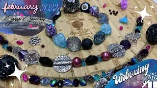 February 2022 @JesseJamesBeads Design Ambassador Unboxing | Dark Academia & Aurora Borealis Beads