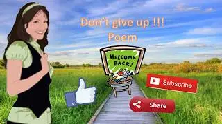 6th Standard English Poem Don't give up!!!