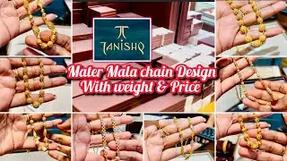 Exquisite 😍 Tanishq 22k Gold Mater Mala Designs with Price/Gold Chain Designs/Matar Mala/layer Chain