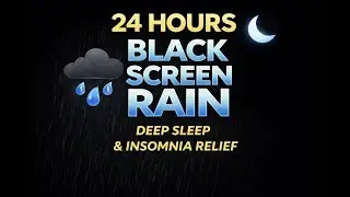 24 Hours Black Screen Rain 🌧️ You Will Fall Asleep Instantly