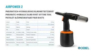 How to use the AIRPOWER 2 pneumatic rivet setting tool from GOEBEL