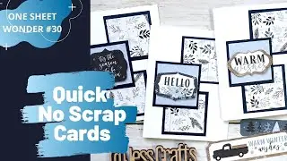 6x6 Paper with No Scraps- One Sheet Wonder Winter Cards