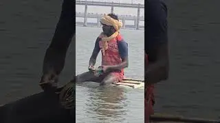 Young Man Secret Idea of Netfishing in deep river #fishing  #fishing
