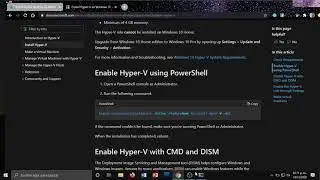 Instalando hyper v en Windows 10