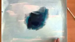 Рисование вороны в приёме рисования по мокрому в акварели. Видеоурок по рисованию Анны Кошкиной.